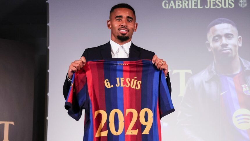 Barcelona oficializa el fichaje de Gabriel Jesus desde Arsenal